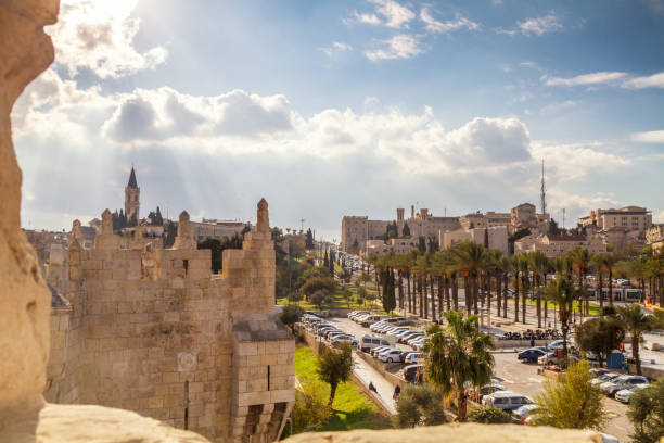 istock Jerusalem and Notre Dame de France, view from the wall 654043474