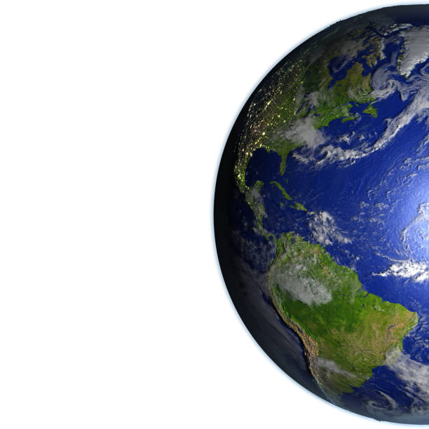 istock Americas on realistic model of Earth 654046978