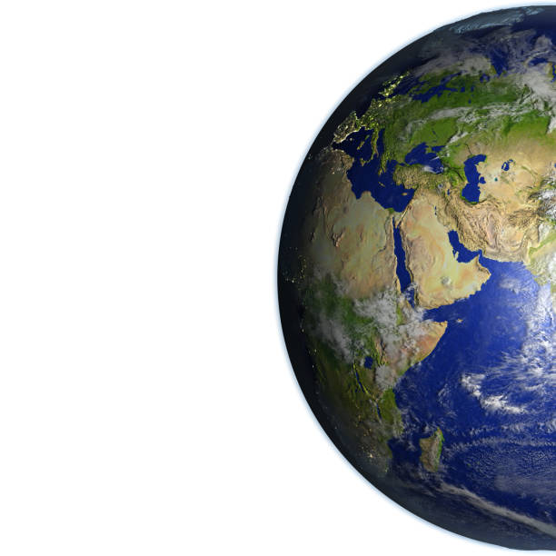istock Middle East on realistic model of Earth 654046982