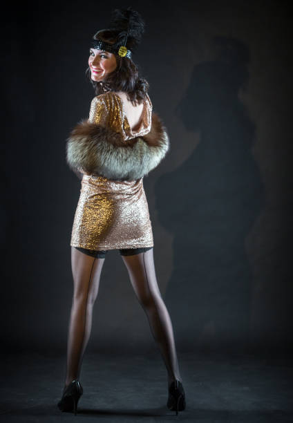 istock Luxury Woman In Retro Clothing 654049510