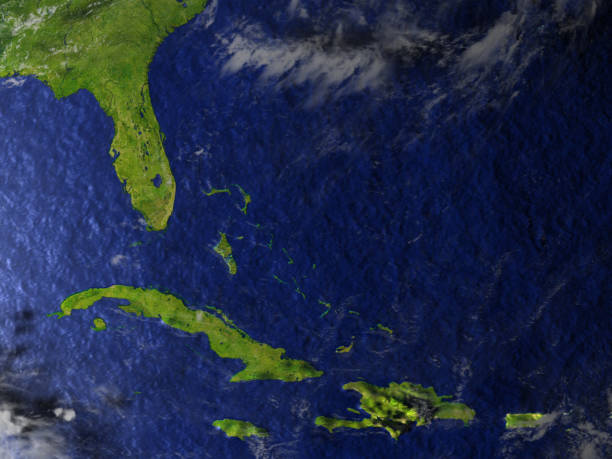 istock North Caribbean on realistic model of Earth 654049834