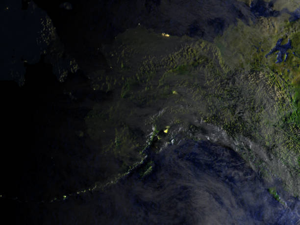 istock Alaska on realistic model of Earth 654049840