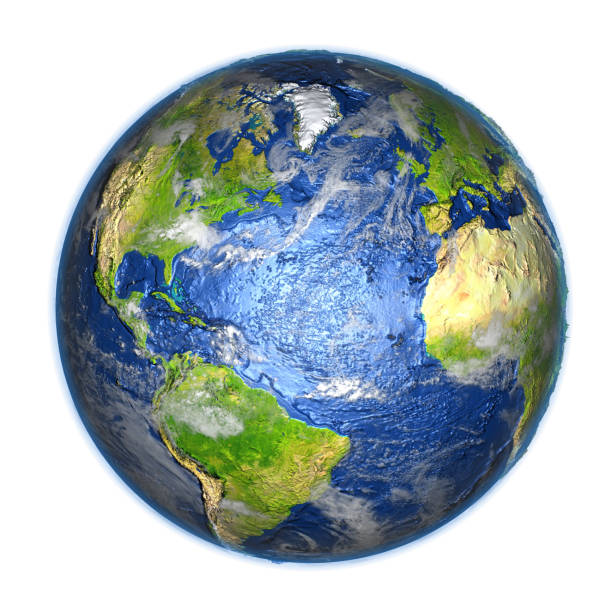 istock Northern Hemisphere on Earth isolated on white 654049874