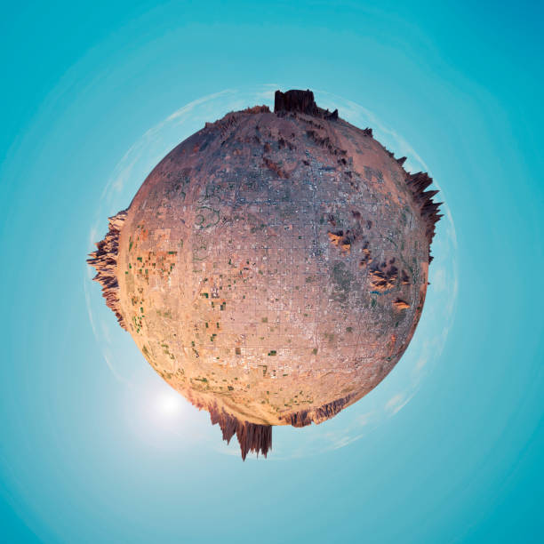 istock Phoenix 3D Little Planet 360-Degree Sphere Panorama 654055422