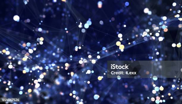 Abstract Network Background Stock Photo - Download Image Now - Synapse, Mental Health, Nerve Cell