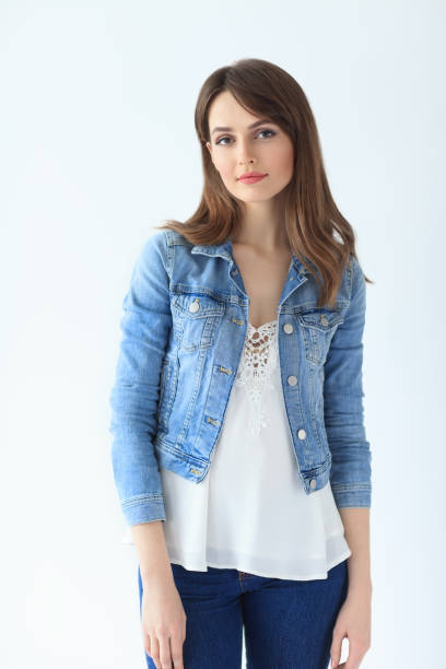 istock Young beautiful woman portrait on white background. 654067986