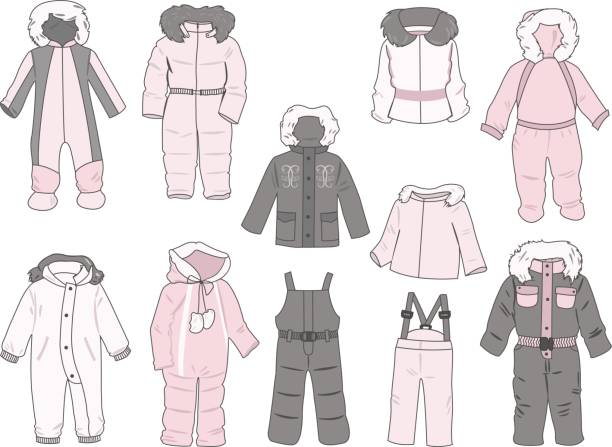 ilustraciones, imágenes clip art, dibujos animados e iconos de stock de impresión - snow gear