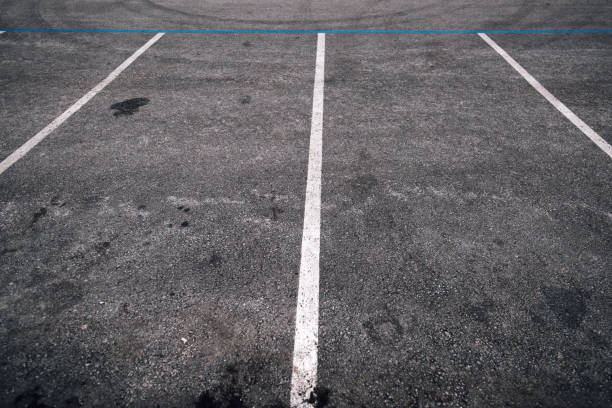 istock Empty parking lot space for cars 654069156