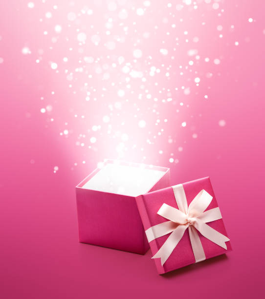 pudełko na prezenty - gift pink box gift box zdjęcia i obrazy z banku zdjęć
