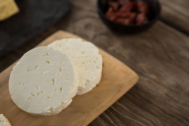 istock Feta cheese on wooden board 654073928