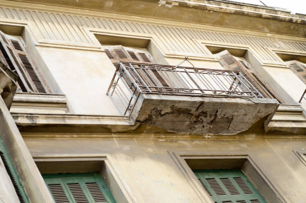 oblong wooden shutters closed
