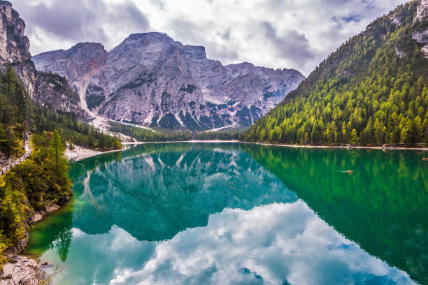 istock The water reflects the wood 654080344