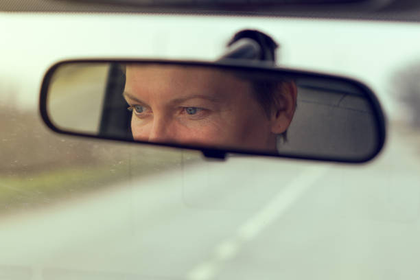 istock Female eyes focusing on road 654082790