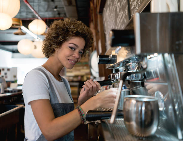 istock Barista working at a cafe 654089472