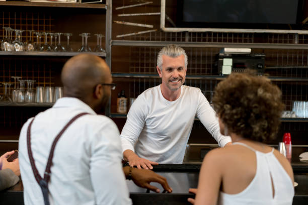 istock Business owner working at a restaurant 654089684