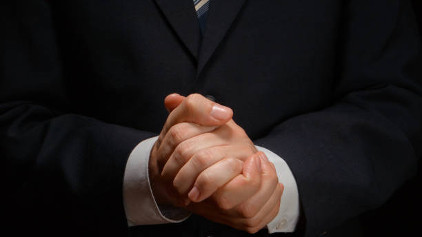 istock Hands of Businessman in negotiation time 654100238