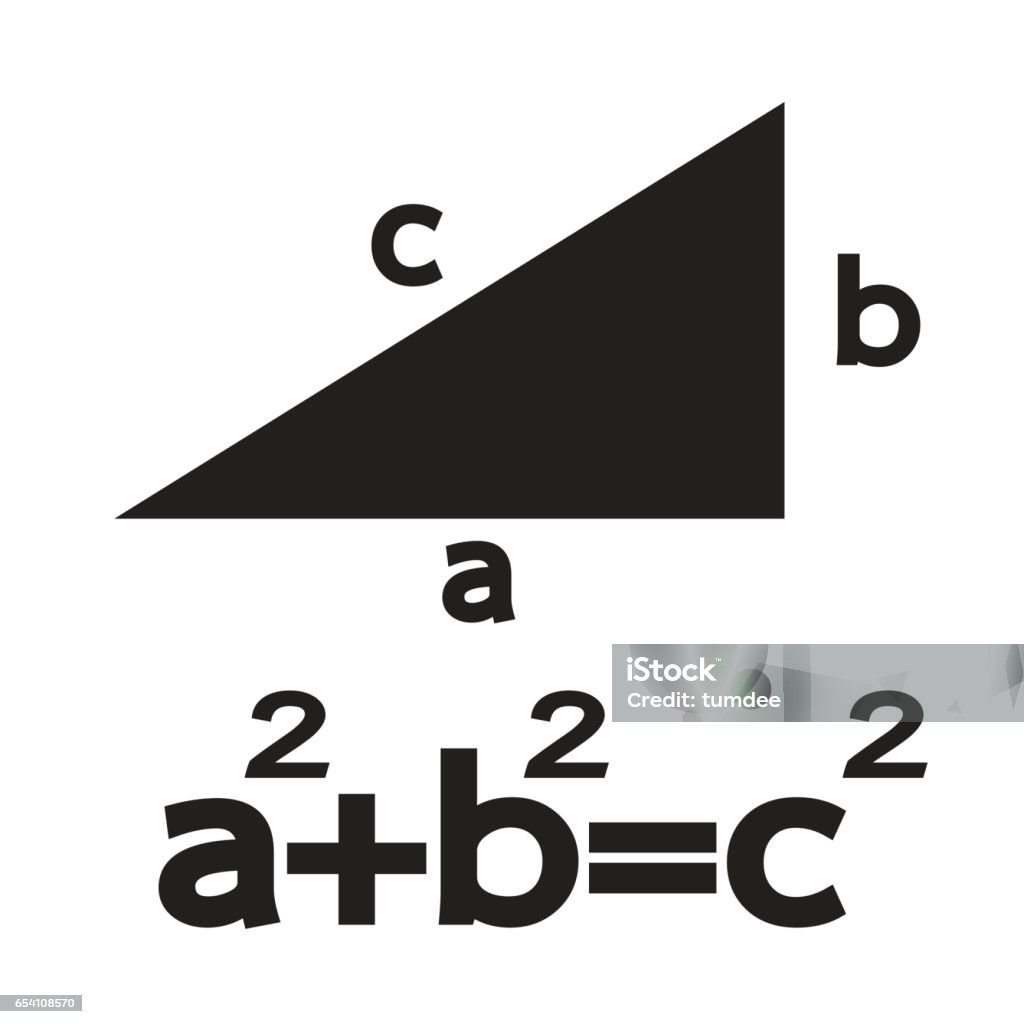 Pyhtagoras Symbol Pythagoras Pythagoras Symbol Illustrationskunst Stock Vektor Art und ...