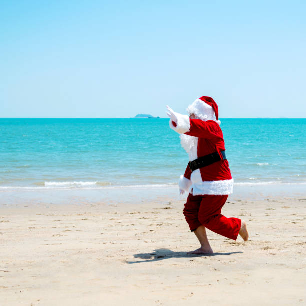 istock Santa claus on vacation 654111356
