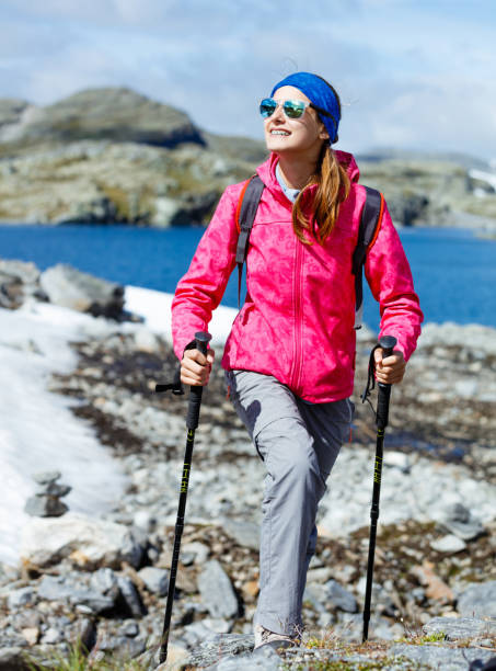istock Hiking girl in the mountains 654126714