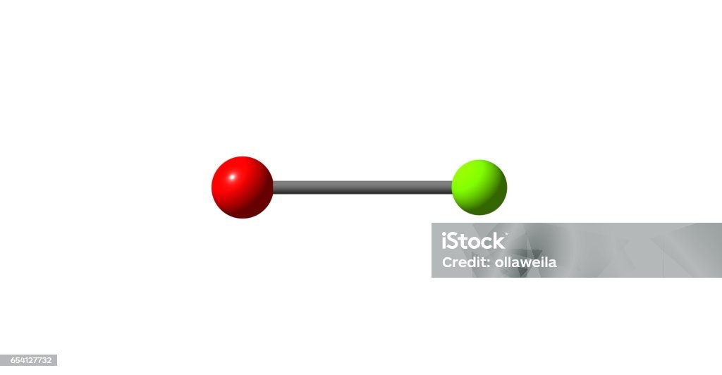 Brcl Color Bromine Monochloride Molecular Structure Isolated On White Stock ...