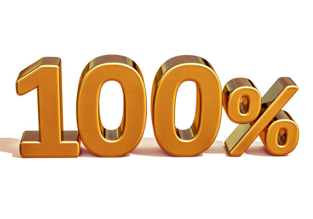 istock 3d Gold 100 Hundred Percent Discount Sign 654133290
