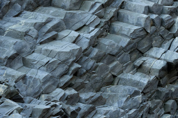 istock Basalt wall close up as background, Reynisfjara Beach Iceland. 654134586
