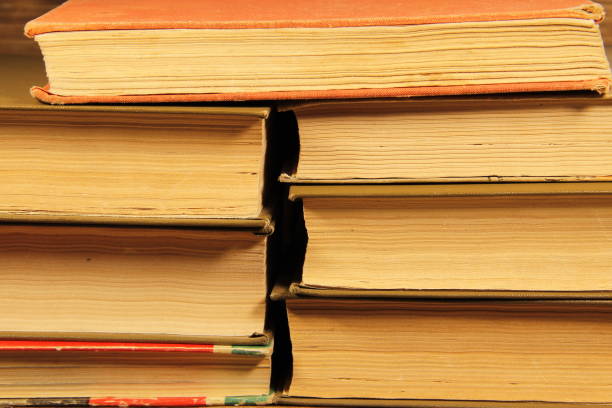 istock Stack of the old books. Books background 654135274