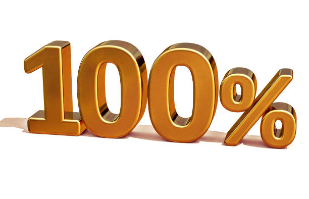 istock 3d Gold 100 Hundred Percent Discount Sign 654137812