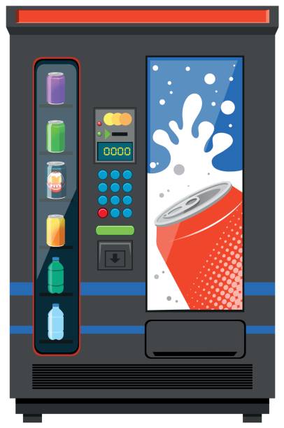 illustrations, cliparts, dessins animés et icônes de distributeur de boissons gazeuses - pince mecanique