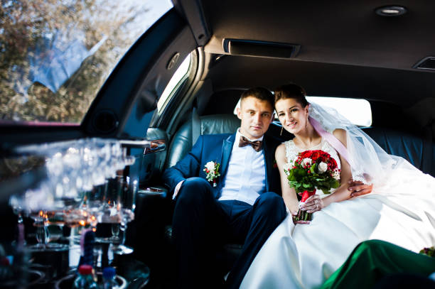 istock wedding couple indoor the limousine 654142928