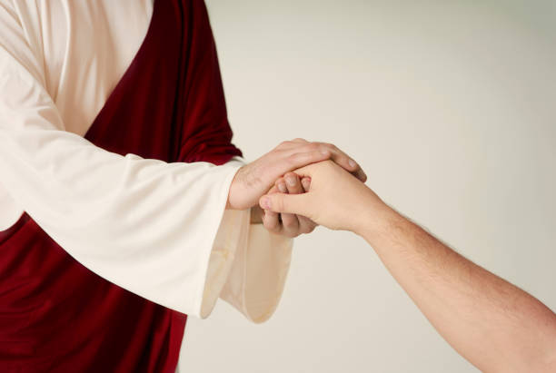 istock Jesus hand rescue and reaching humans one 654148736