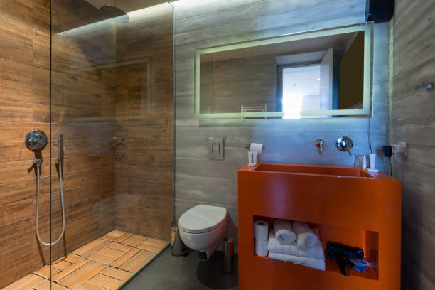 istock Interior of a luxury hotel bathroom 654151878