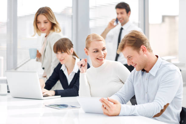 istock Business people at meeting 654152606