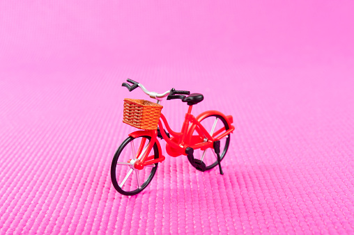 Red miniature bicycle