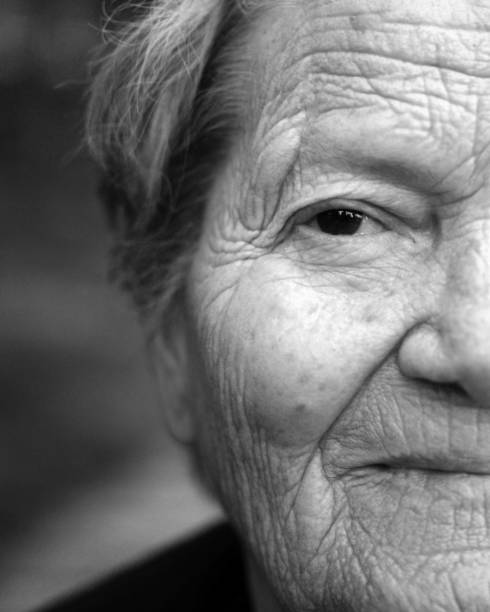 istock Close up portrait of older lady 654161750