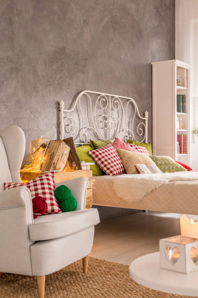 istock Armchair in bedroom 654161880