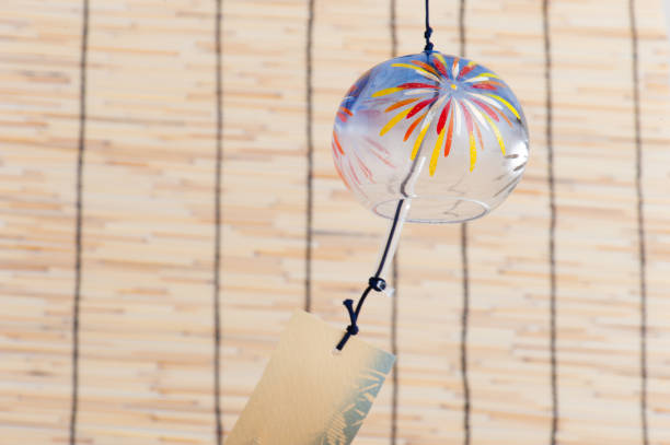 istock Glass wind chimes and blinds 654168226