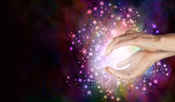istock Magi sensing supernatural healing energy 654174968