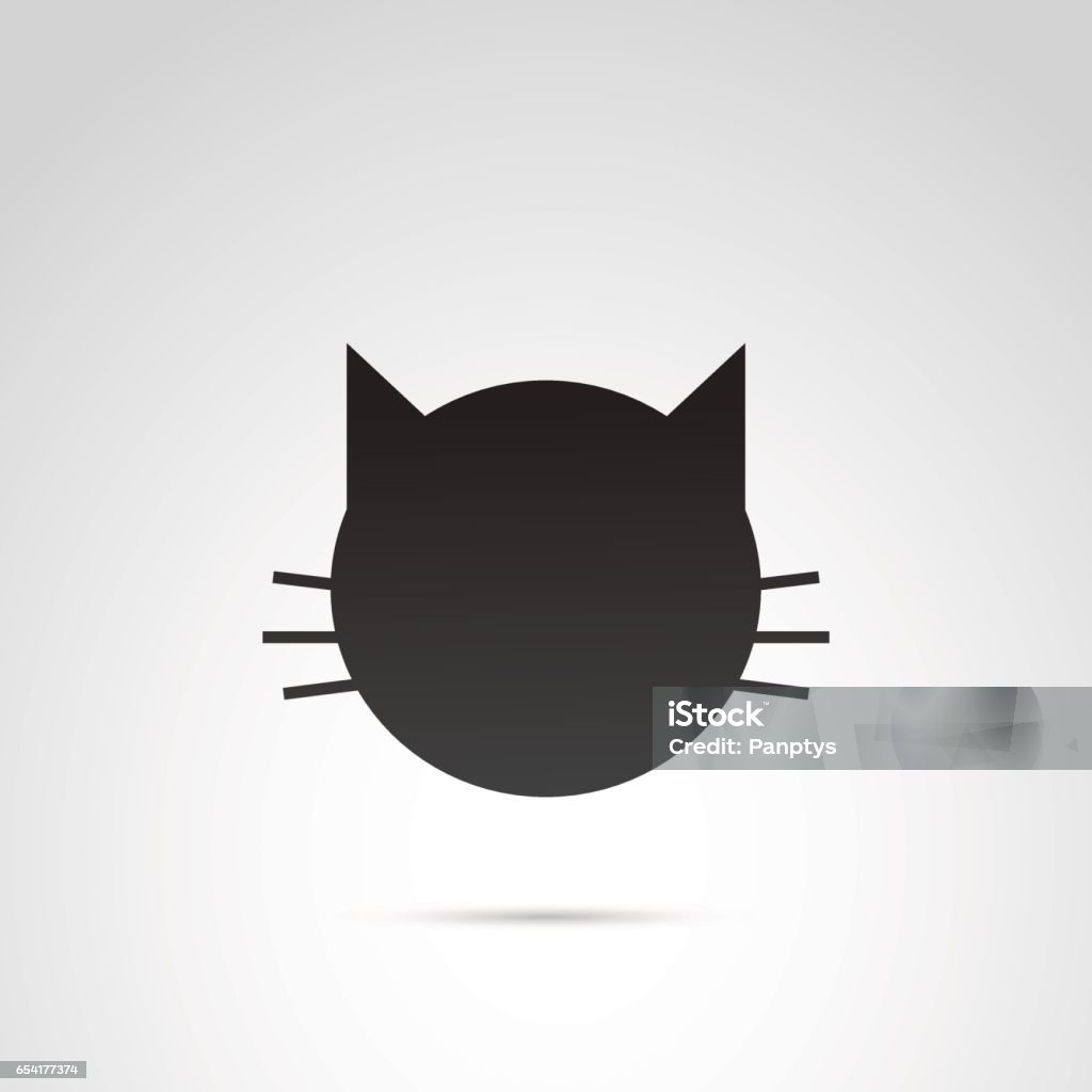 Icono de vector de gato. - arte vectorial de Gato doméstico libre de derechos