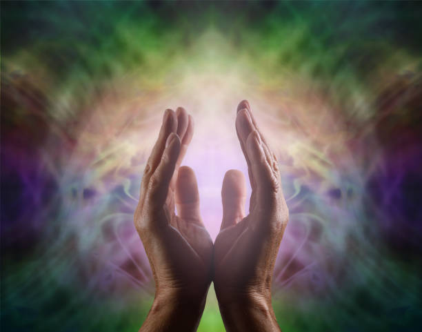 istock Pranic healer with beautiful Aura 654177756