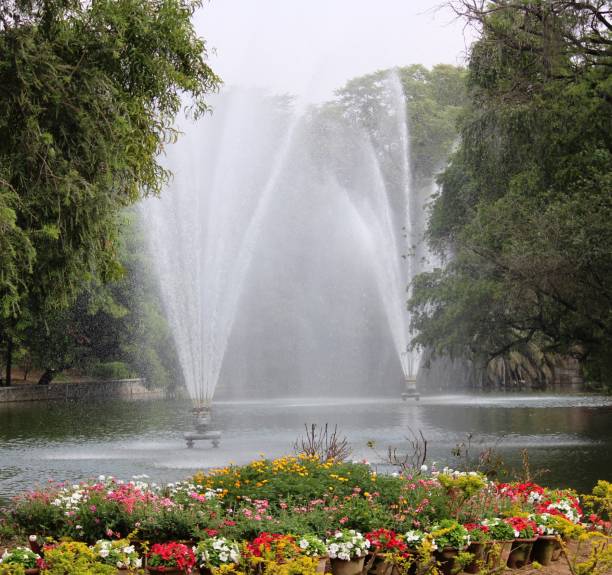 Lodi Gardens, New Delhi Colorful spring flowers and fountains at Lodi Gardens lodi gardens stock pictures, royalty-free photos & images