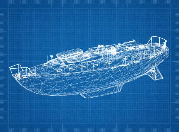 Photo of Boat blueprint – 3D perspective