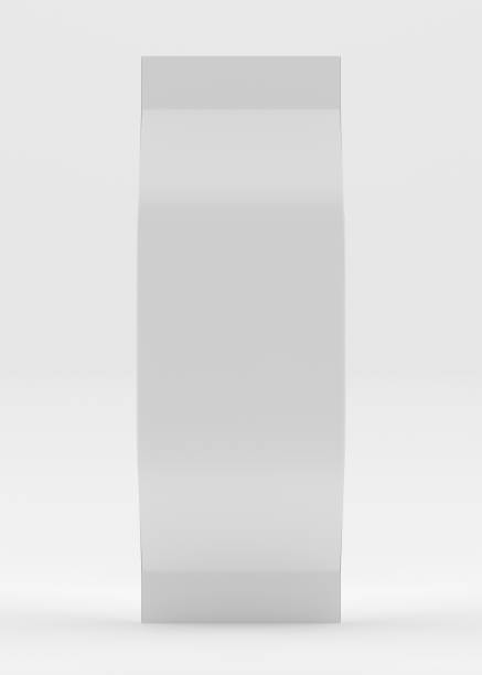 istock White Blank Foil Food Doy Pack Stand Up Pouch Bag Packaging. 3d rendering 654181934