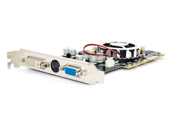 istock A video card isolated on a white background. 654185890