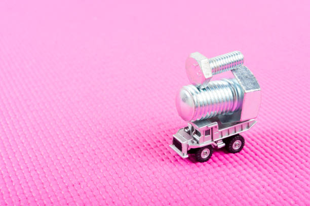 Screw topped with miniature tractor