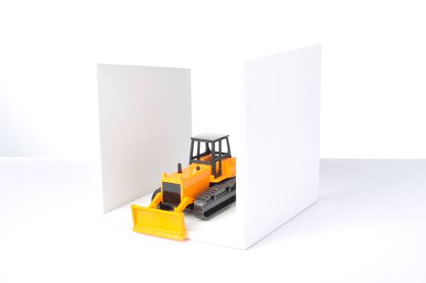 International traffic sign plate isolated on white, No tractors, Road signs, 3D render
