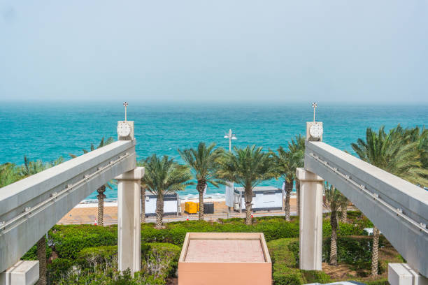 istock Atlantis Monorail station in Dubai, UAE 654203322