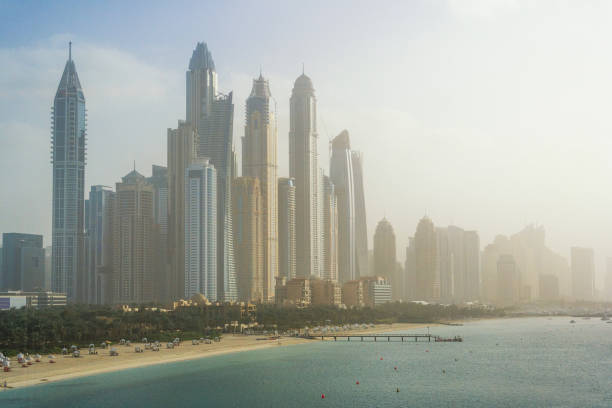 istock Dubai Marina aerial view in Dubai, UAE 654203326