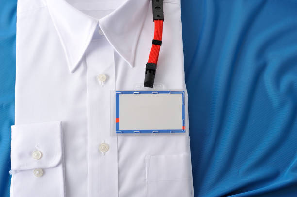 istock White shirt and ID card holders 654206494