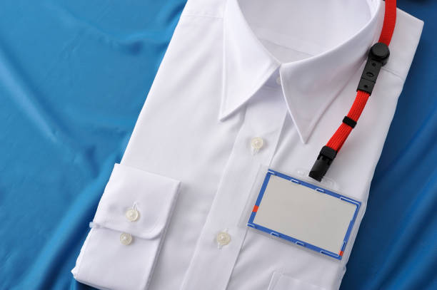 istock White shirt and ID card holders 654206500